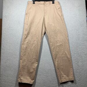 Lands End Legacy Chino Pants Mens 34x31.5‎ Tan Straight Fit Cotton Trousers